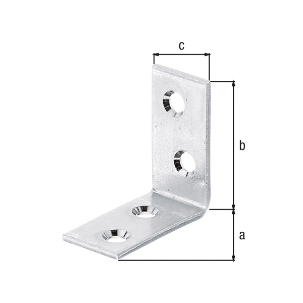 kotnik vezni 40x40x20mm 4 luknje pocinkan