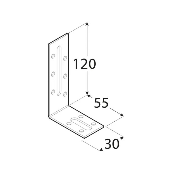 kotnik vezni nastavljiv 120x55x30mm pocinkan kotnik vezni nastavljiv 120x55x30mm pocinkan