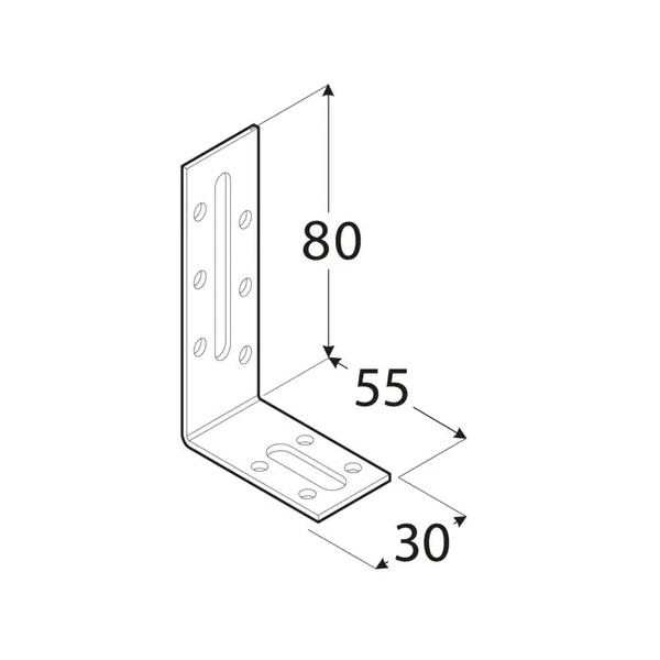kotnik vezni nastavljiv 80x55x30mm pocinkan kotnik vezni nastavljiv 80x55x30mm pocinkan