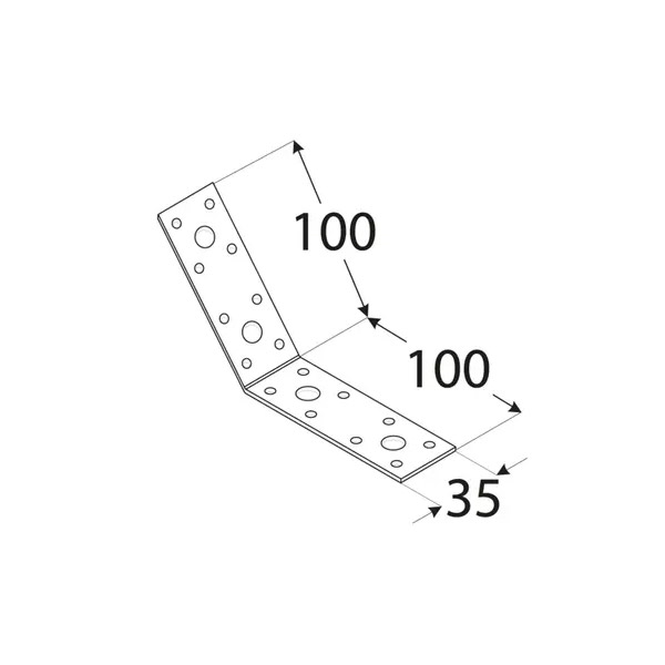 kotnik vezni za 135° kote 100x100x35mm pocinkan kotnik vezni za 135° kote 100x100x35mm pocinkan