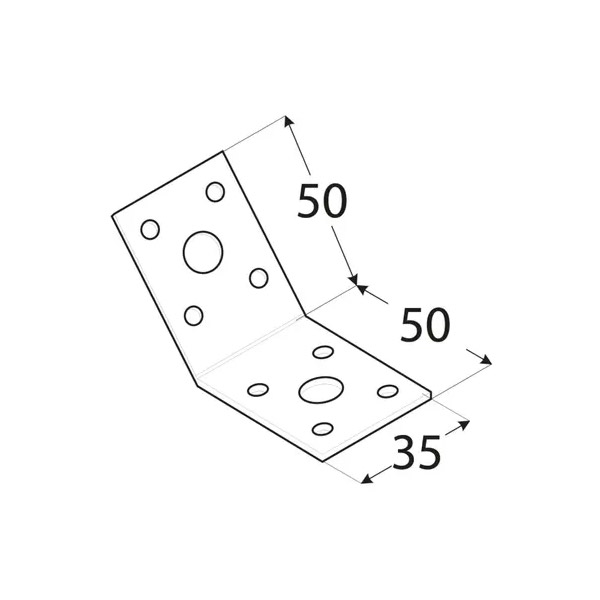 kotnik vezni za 135° kote 50x50x35mm pocinkan kotnik vezni za 135° kote 50x50x35mm pocinkan