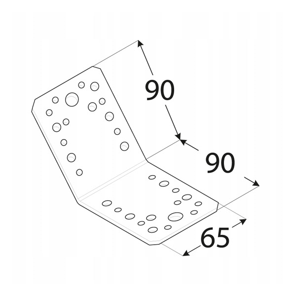 kotnik vezni za 135° kote 90x90x65mm pocinkan kotnik vezni za 135° kote 90x90x65mm pocinkan