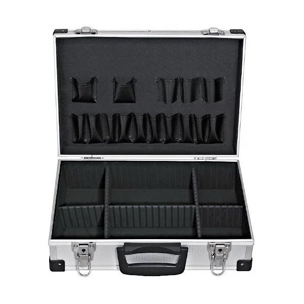 kovček za orodje aluminijast 460x330x160mm, 6 predelkov