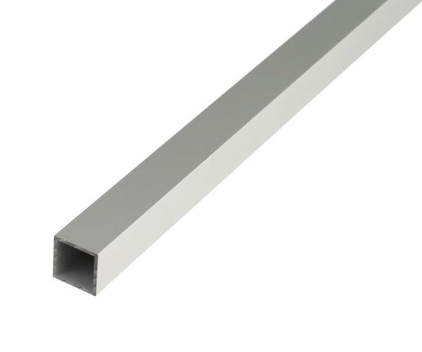 kvadratna cev alu 10x10x1mm 1m eloksirana, srebrna