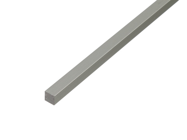 kvadratna cev alu polna 10x10mm 1m eloksirana, srebrna