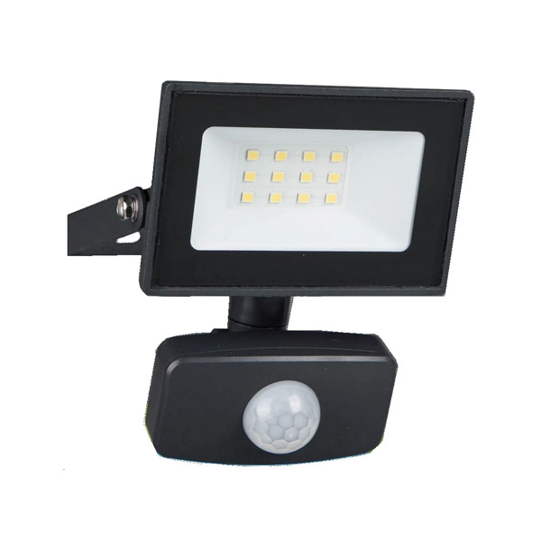 led reflektor s senzorjem 10w 1100lm 4000k ip44, stenski