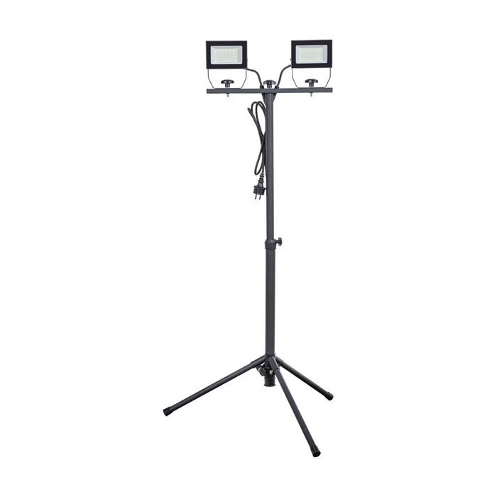 led reflektor s stojalom, dvojni, 2x30w 2x3300lm 4000k ip65