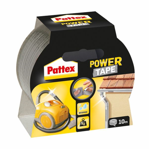 lepilni trak pattex power tape 10m srebrno siv, henkel