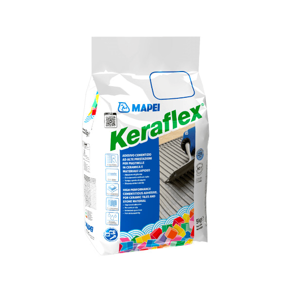 lepilo za keramiko keraflex 5kg belo, mapei