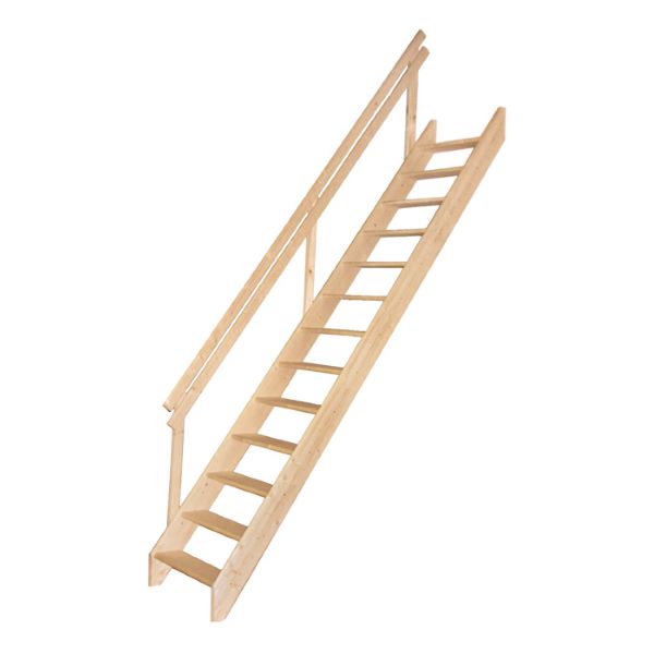 lesene stopnice boras 280cm masivna smreka, minka