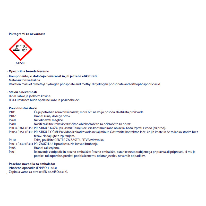 močno čistilo za kopalnice in sanitarije 0,5l mellerud 