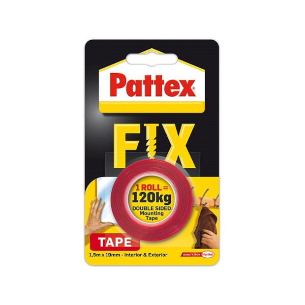 montažni lepilni trak pattex fix 120kg 1,5m rdeč, henkel