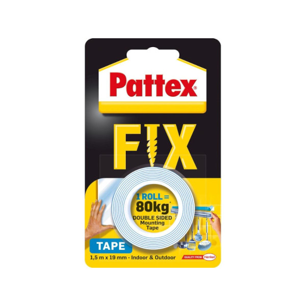 montažni lepilni trak pattex fix 80kg 1,5m moder, henkel