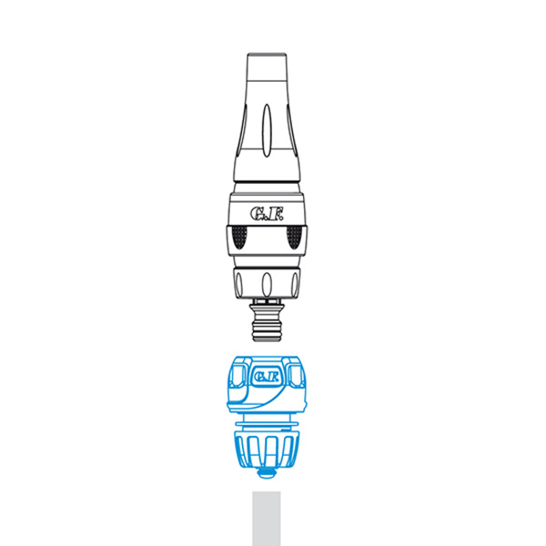 nastavek aquastop za cev 1/2" 5/8" s klik priklopom, gf garden