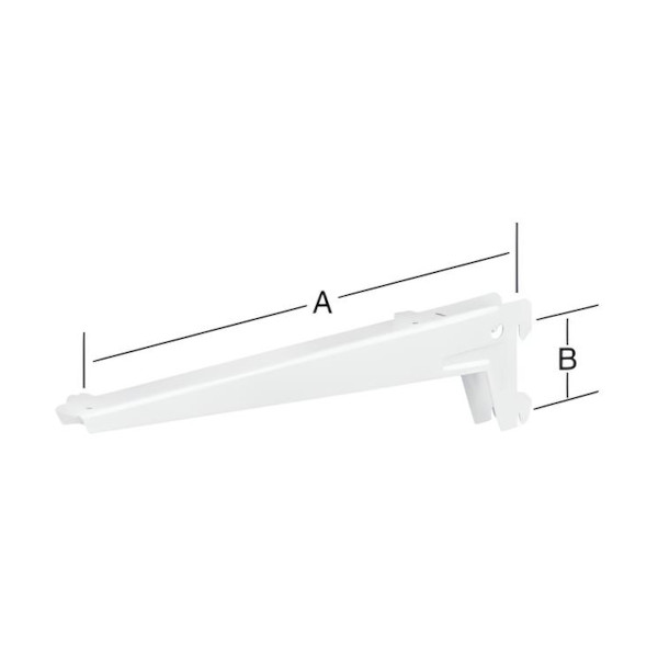 nosilec za polico 180mm z ušesi za vijak, bel nosilec za polico 180mm z ušesi za vijak, bel