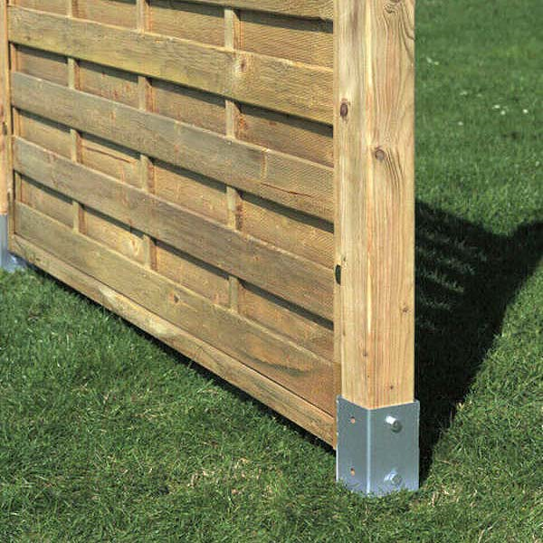 nosilec za steber s sidrom 71x71x750mm kvadraten, pocinkan
