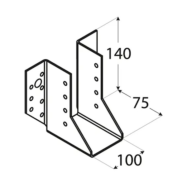 nosilec za tram tip a 100x140mm strešna zveza