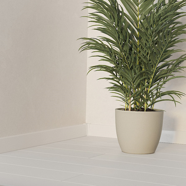 notranji kot za zaključno talno letev, bel