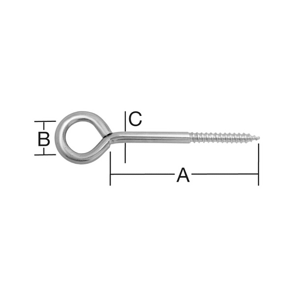 očesni vijak 7,8x80mm pocinkan