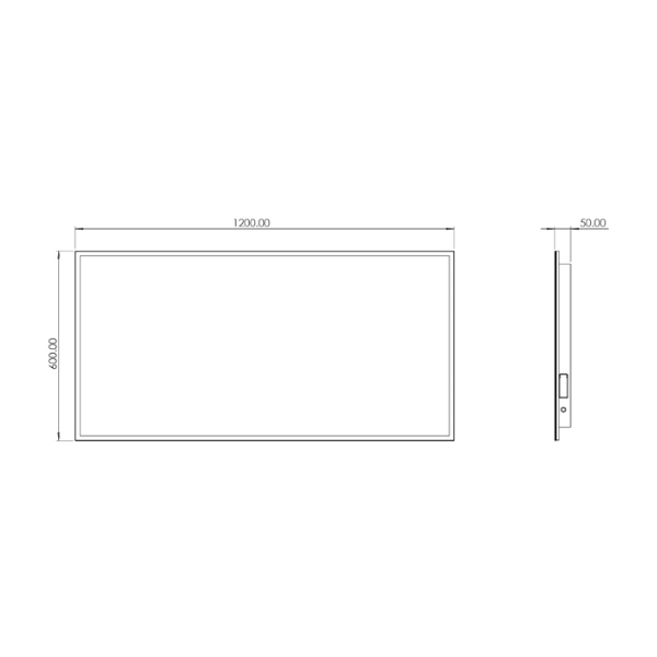 ogledalo glimmer pro 120x60cm, led, senzor, zatemnitev, razmeglitev