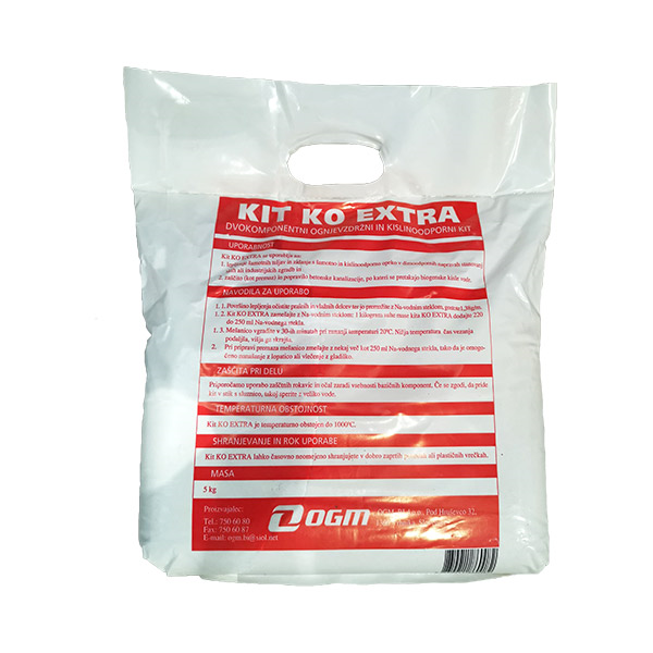 ognjevzdržni kit za šamot kit ko extra 5kg ogm