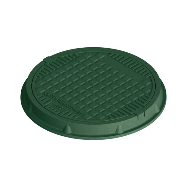 okrogel pokrov in okvir fi 60cm a15, polimer, zelen