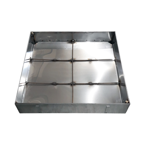 oljni pokrov z dnom 80x80cm 10cm inox + 2 ključa