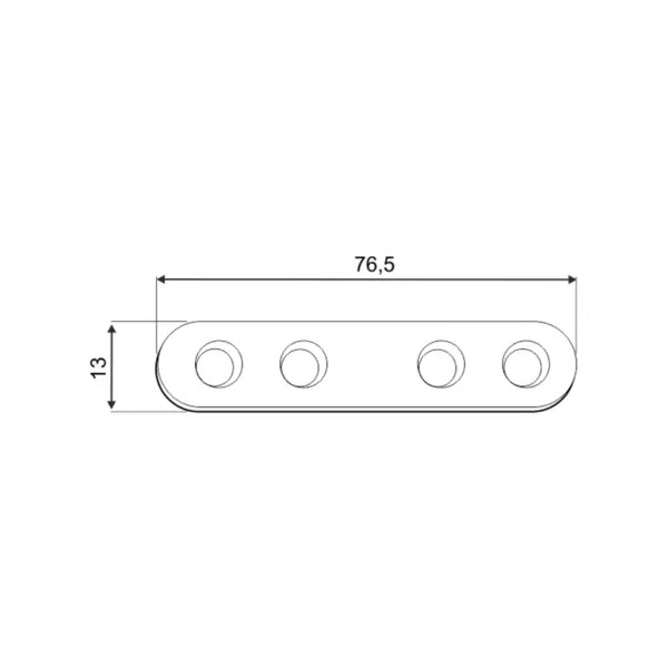 ploščat veznik 13x77x2mm ozek pocinkan