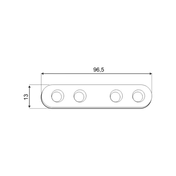 ploščat veznik 13x97x2mm ozek pocinkan 4kos