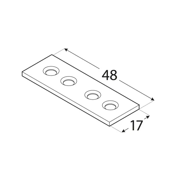 ploščat veznik 14x48x1,5mm rumeno cinkan