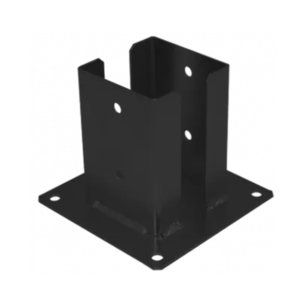 podstavek za steber 102x150mm jeklen, črn