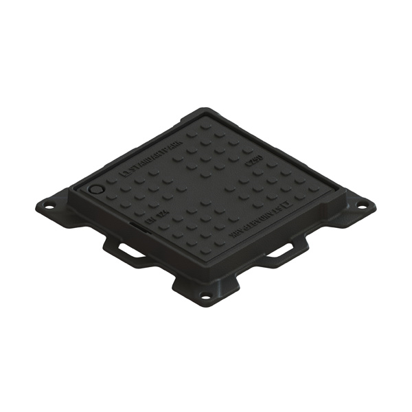 pokrov in okvir ltž 290x290mm (400x400mm) c250, z zaklepom, kvadraten pokrov in okvir ltž 290x290mm (400x400mm) c250, z zaklepom, kvadraten