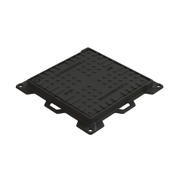 pokrov in okvir ltž 393x393mm (500x500mm) c250, z zaklepom, kvadraten pokrov in okvir ltž 393x393mm (500x500mm) c250, z zaklepom, kvadraten