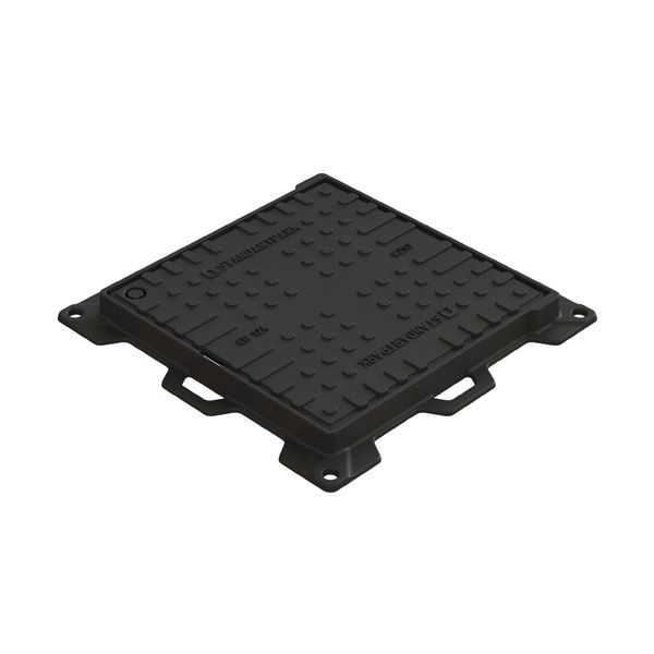 pokrov in okvir ltž 393x393mm (500x500mm) c250, z zaklepom, kvadraten