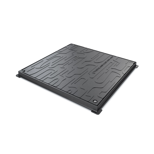 pokrov in okvir ltž 650x650mm (720x720mm) b125, z zaklepom, kvadraten