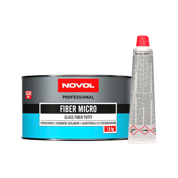 poliesterski kit s stekl. vlakni novol fiber micro 1,8kg s trdilcem