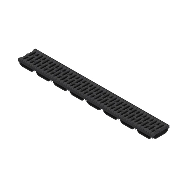 pp kanaleta z rešetko, nizka, 1000x125x40mm a15, črna pp kanaleta z rešetko, nizka, 1000x125x40mm a15, črna
