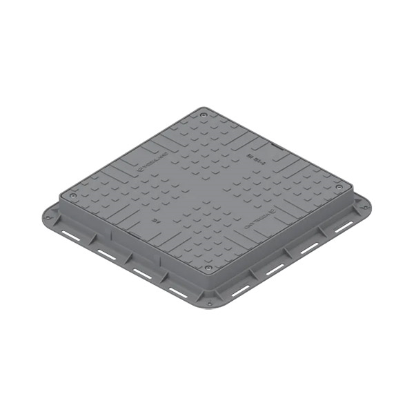 pp pokrov in okvir 55x55cm a15, 4x zaklep, protihrupni, siv pp pokrov in okvir 55x55cm a15, 4x zaklep, protihrupni, siv