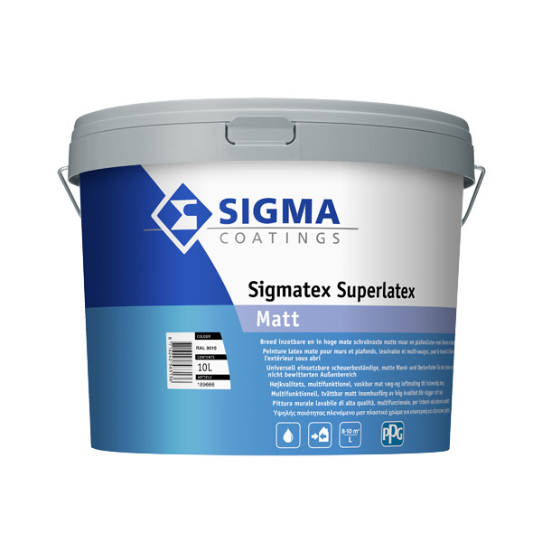 pralna barva sigma sigmatex superlatex 10l bela mat