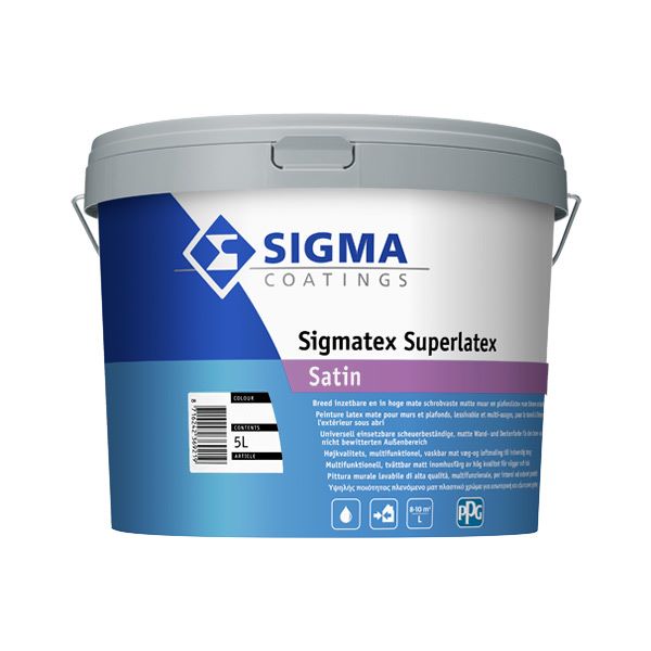 pralna barva sigma sigmatex superlatex 5l bela satin