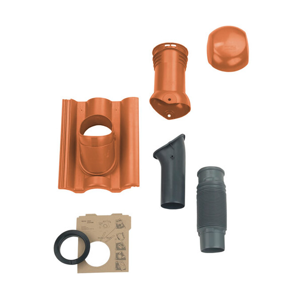 prezračevalni set durovent rimski/adria opečno rdeč 125mm bramac