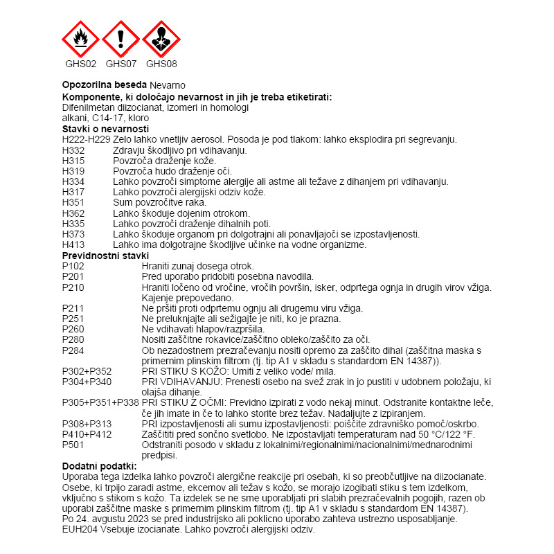 pu pena purpen za lepljenje izolacije 750ml pištolska