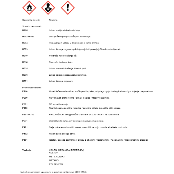 razredčilo nitro 900 5l univerzalno za barve in osnovne premaze