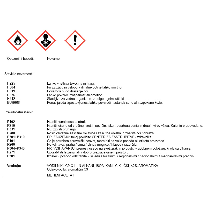 razredčilo sintetično 606 5l za sintetične barve in premaze