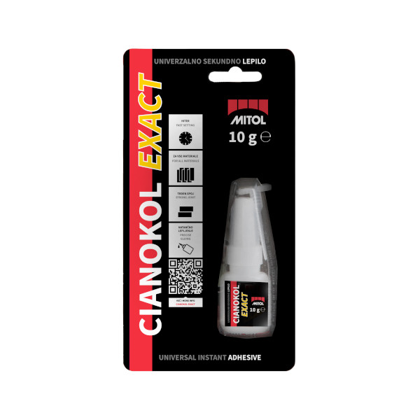 sekundno lepilo cianokol exact 10g univerzalno, mitol