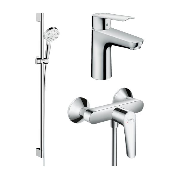 set za stensko prho + pipa za umivalnik, hansgrohe