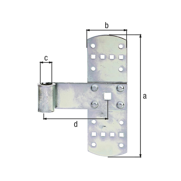 spona t za nosilec fi 13mm 160x50mm pocinkana