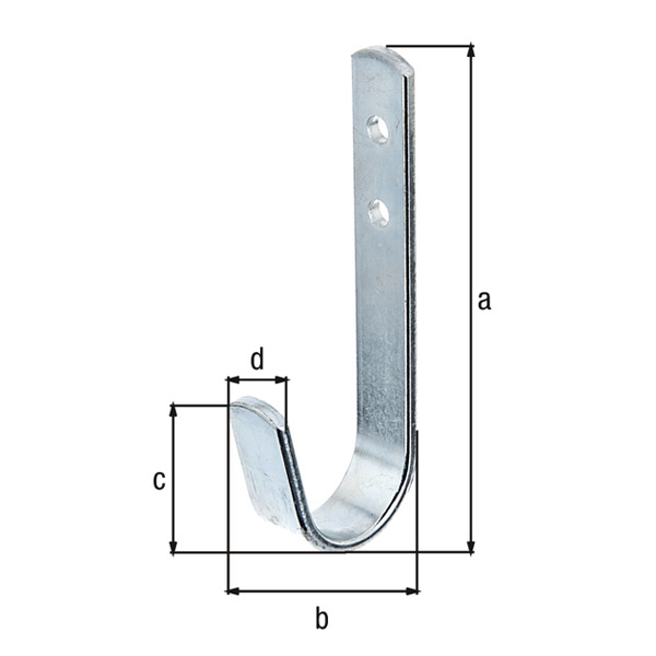 stenski kavelj ploščat 90x30x35mm 25kg pocinkan