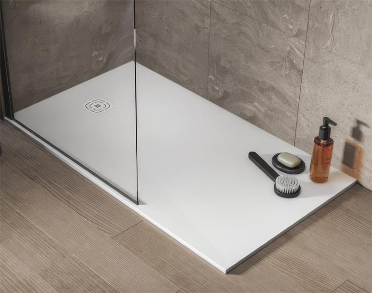 talna tuš kad lotus 80x120cm liti marmor, bela talna tuš kad lotus 80x120cm liti marmor, bela