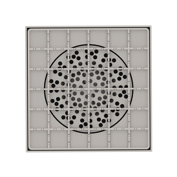 talni sifon inox z nedrsečo rešetko 15x15cm fi 110mm vertikalni odtok